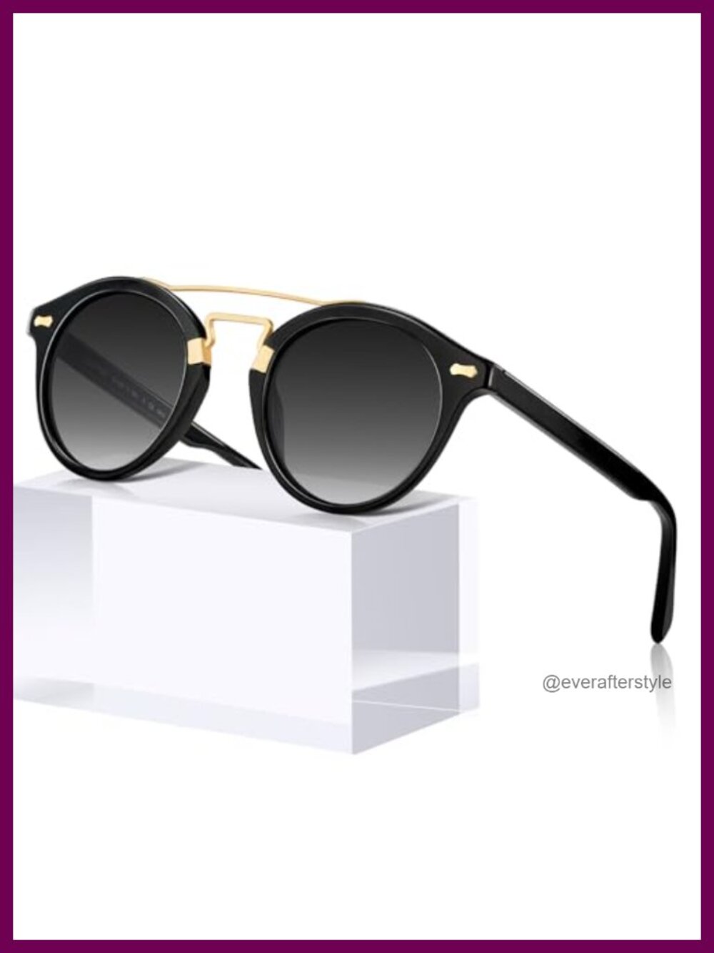 CARFIA Small Face Acetate Double Bridge Polarized Sunglasses for Women UV400